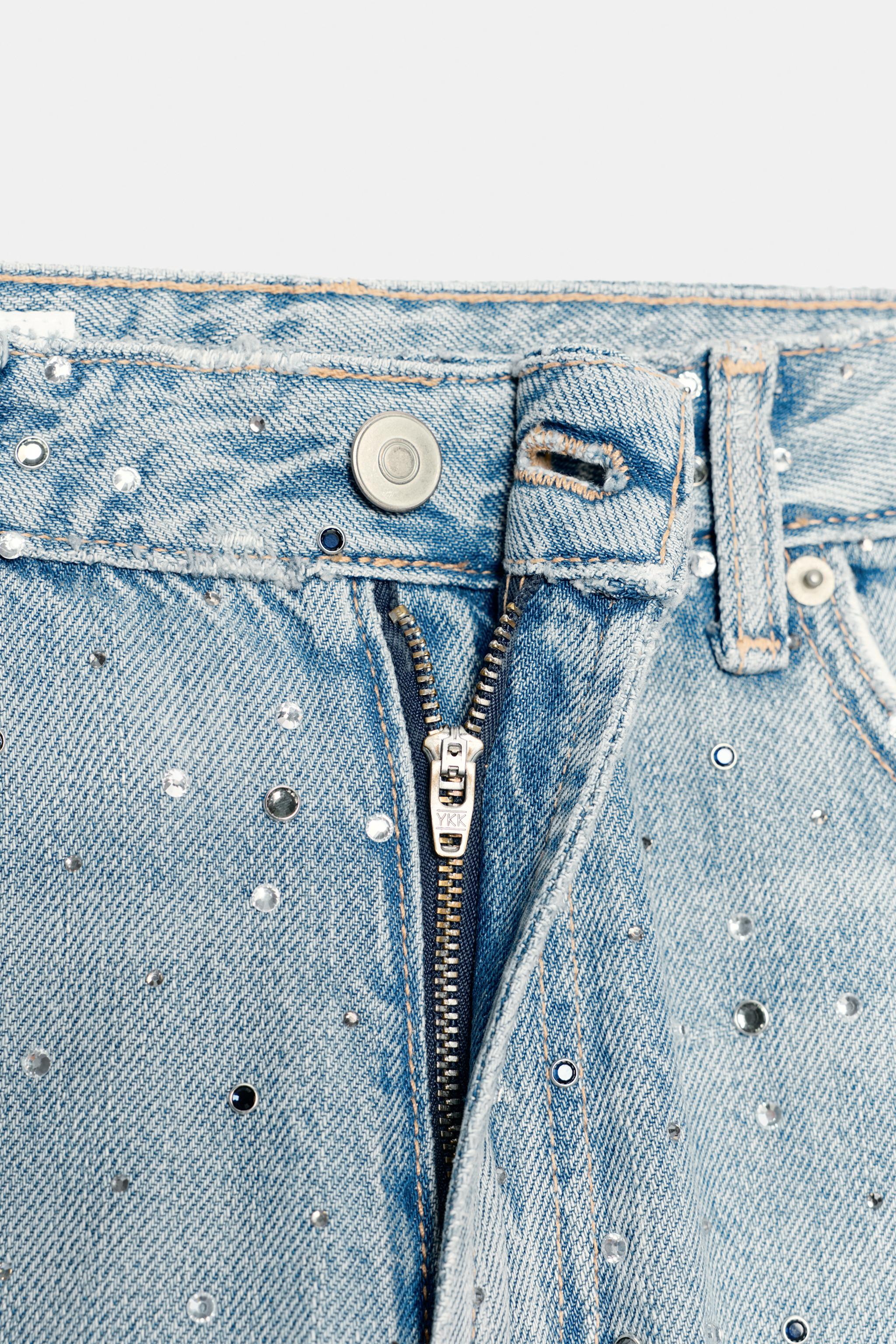 TRF BAGGY RHINESTONE JEANS